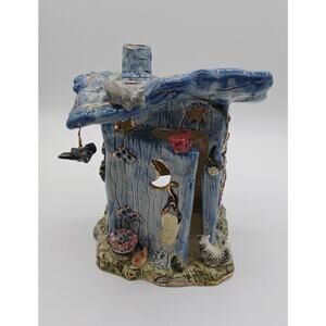 2001 Kimberly Designs Outhouse Tea Light Votive Holder Decorative Collectible